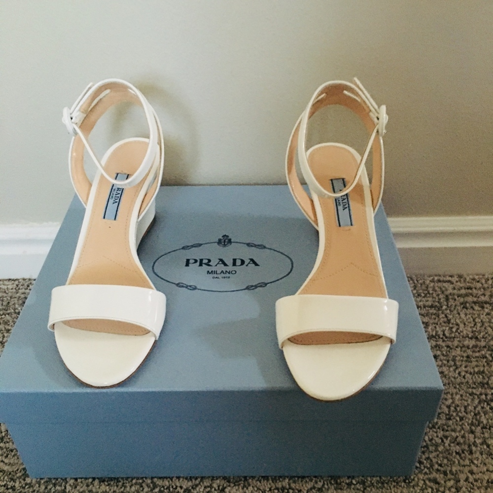 New Authentic PRADA Wedge Sandal